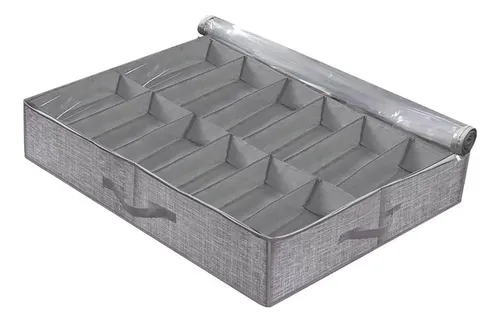 Organizador Zapatos Bajo Cama Almacenamiento Zapatero Set X1 Gris