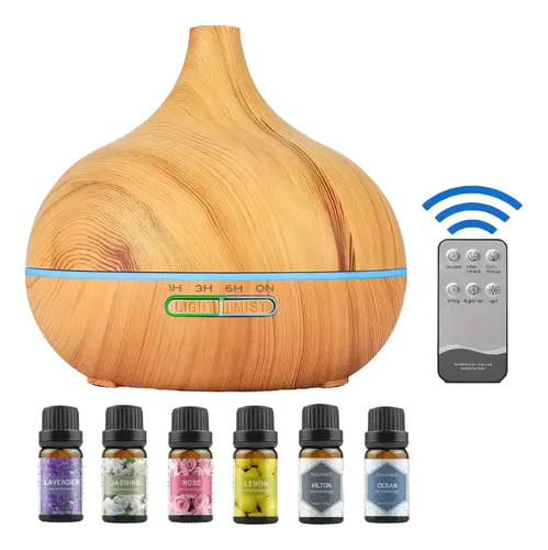 Humidificador Ultrasonico Airedifusor 550ml+12x10ml Esencias Blanco