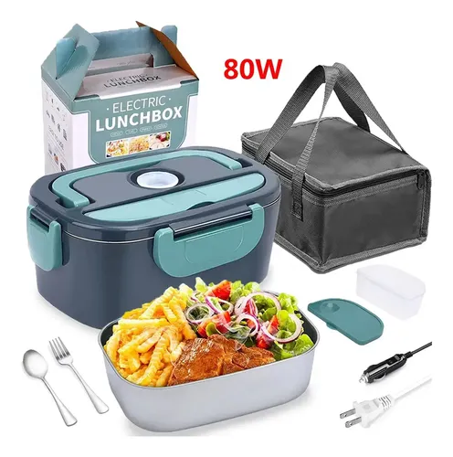 Lonchera Eléctrica Aluminio Portátil Calentar Comida 220v80w Verde Oscuro 2