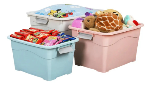 Caja Organizadora 60 Litros Con Ruedas Color Gris Falatale 5