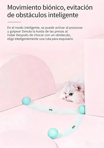 Pet Gravity Juguete Gato Bola Interactivo Inteligente Recarg Azul 5
