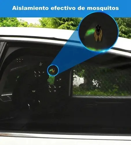 Pack X2 Malla Protector Sol Mosquito Para Ventana Auto 17