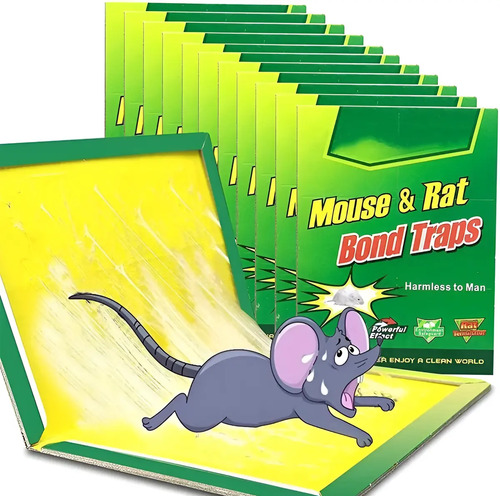 Trampa Raton Pegajosa Adhesiva X10 Control Atrapa Pegamento 10