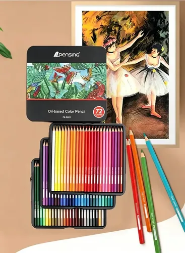 Lápices De Colores Hota 72 Unidades Artísticos Estuche Metálico Color 6