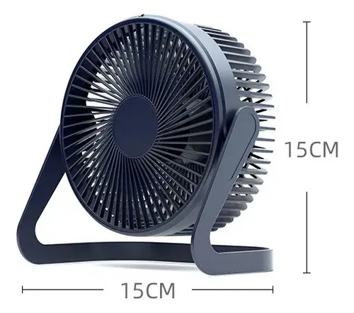 Ventilador Escritorio Usb Mini Fan Ajustable Silencioso 14 Cm Negro Plata 4 7