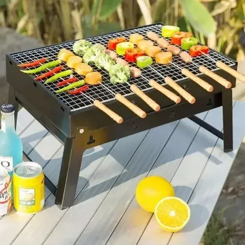 12 Brochetas Pinchos Anticucho Acero Barbacoa Parrilla Asado 4