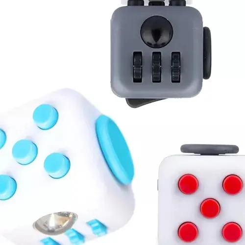 4 X Fidget Cube Antiestres Con 6 Funciones, Juguete Estress Aleatorio 6