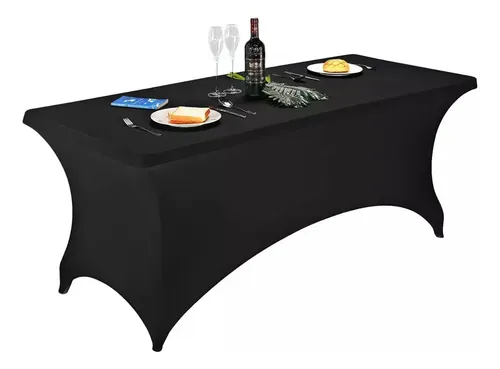 Funda Mantel Spandex Hota Negro 180x75cm Rectangular Hipoalergénico Liso 11