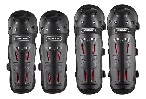 Protecciones Rodilleras Y Coderas Mottoracing Moto / Bici Negro 12