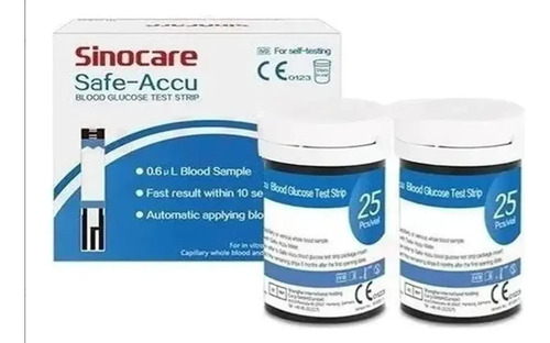 50 Tiras Reactivas Glucosa Glicemia Safe Accu Envio Gratis Blanco 14