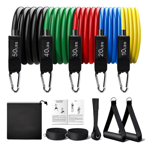 Bandas Elásticas De Resistencia Ejercicios 150 Lb Negro