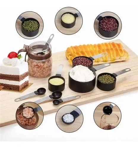 Cucharas Y Taza Medidora Con Mango Acero Inoxidable,cocina 6