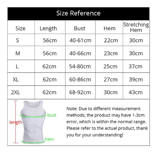 Faja Reductora Camiseta De Compresión Para Hombre  Moldeador De Abdomen Y Espalda, Talla Xl Negro/blanco 12