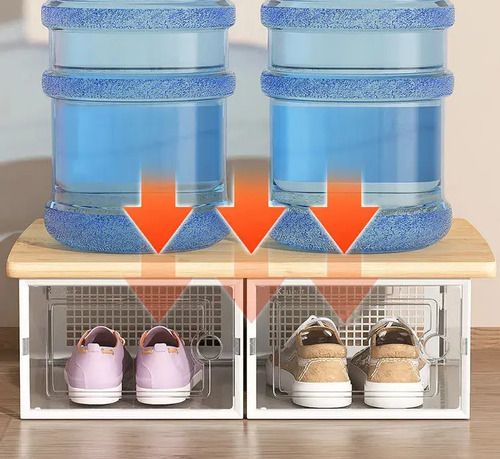 Caja Organizadora De Zapatos Set X6 Unidade Apilables Firmes Blanco 16