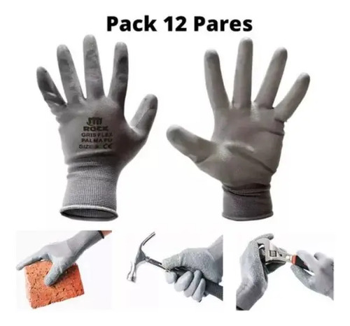 Guantes De Trabajo Pu Alta Calidad Certificado Pack 12 Unid 11