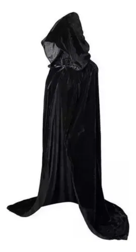 Capa Con Capucha Halloween Disfraz Noche De Brujas Unisex Negro 9