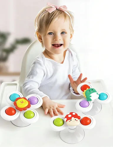 Juguetes Sensorial Giratorios Spinner Con Ventosa Para Bebé