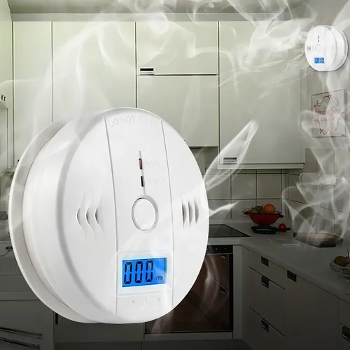 Alarma Detector Monóxido De Carbono Autónomo Digital Lcd Color Blanco 17