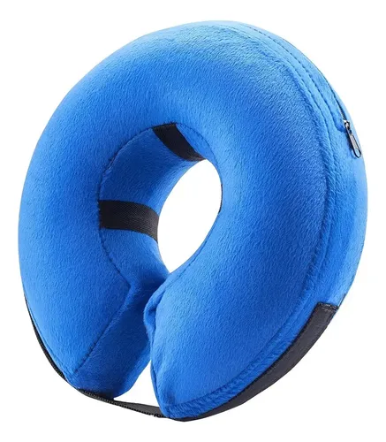 Collar Isabelino Regulable A Prueba De Mordidas P/perro Gato Azul Xl 6
