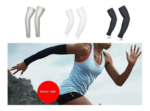 3 X Par De Mangas Deportivas Premium Para Brazos, Filtro Uv Negro.gris.blanco. 16