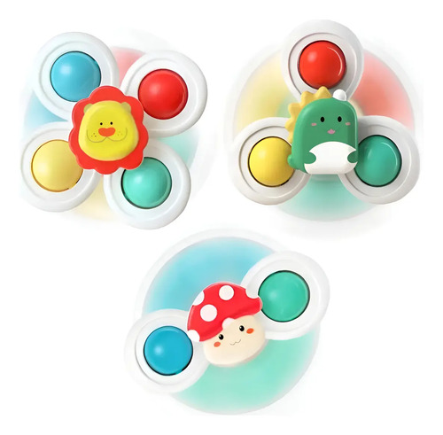 Juguetes Sensorial Giratorios Spinner Con Ventosa Para Bebé 2