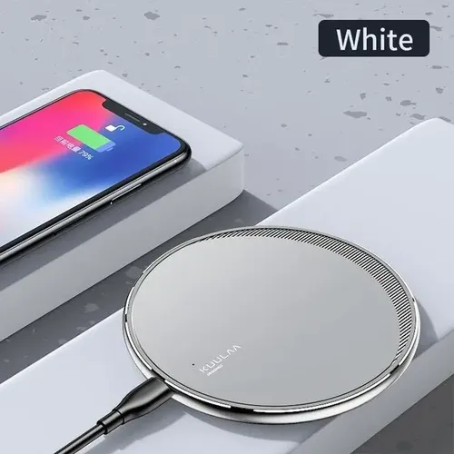 Cargador Inalámbrico Carga Rápida 15w Compatible Con iPhone 11 E Inferior/ Samsung/ Xiaomi Negro 6