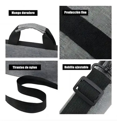 Bolso Ordenador Para Notebook Funda Portátil Fundas 17inch Gris 16