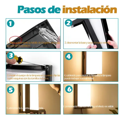 Lámpara Led Moderna Impermeable Ip65 De 24w Para Exterior Negro 6