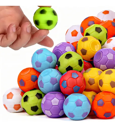 Pack 20 Spinner De Pelotas De Fútbol Sorpresa De Cumpleaños Color Variado Variado 2