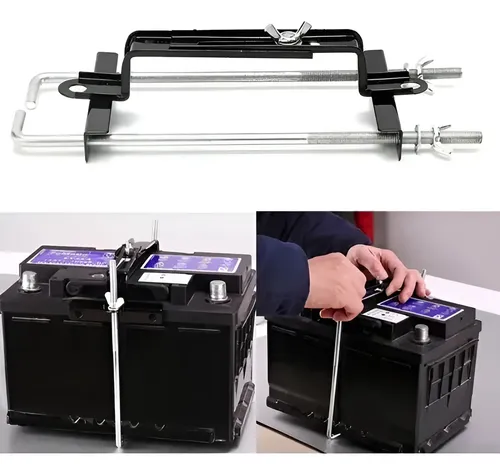 Soporte Fijador Batería Ajustable Auto Seguro Estabilizador 17