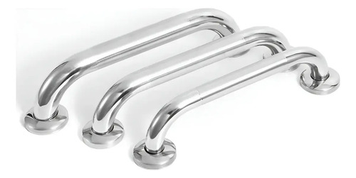 Pack De 3 Manillas (barra) Seguridad Baño Ducha Plateado