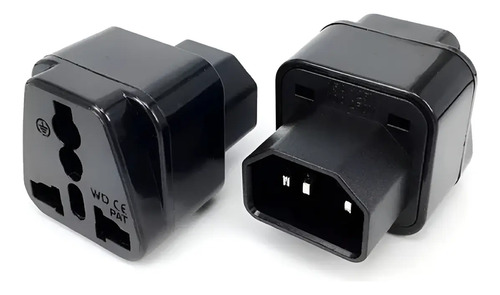 Adaptador Ups C14 A C13 Au Us Uk Eu Chile Enchufe 2pack Negro 4
