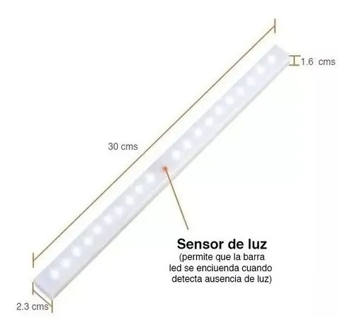 Led Con Sensor Movimiento Cocina Armarios Escale Gabinetes Blanco 5