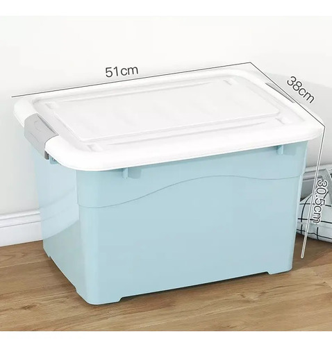 Caja Organizadora 60 Litros Con Ruedas Color Gris Falatale 2