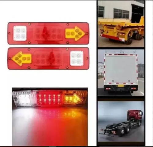 Kit Foco Led Trasero 12v Camion Tricimoto Remolque Arrastre Derecho Rojo 13