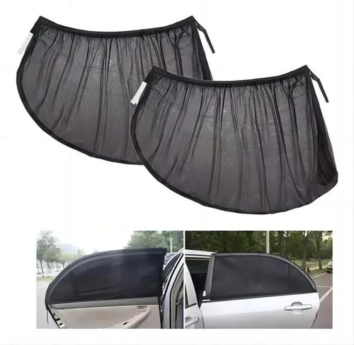 Pack X2 Malla Protector Sol Mosquito Para Ventana Auto 11