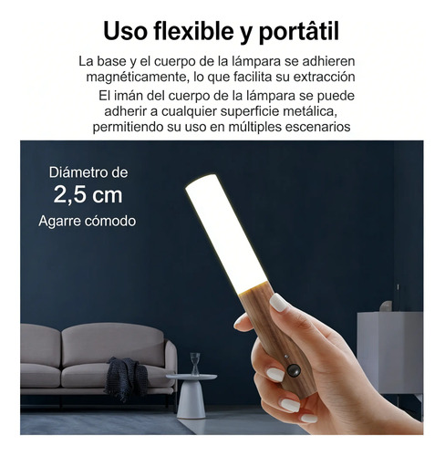 Aplique Magnético Led Con Carga Usb Y Sensor De Movimiento Blanco 13
