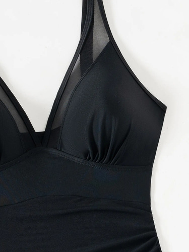 Traje De Baño De Una Pieza Bikini Negro Sexy 8
