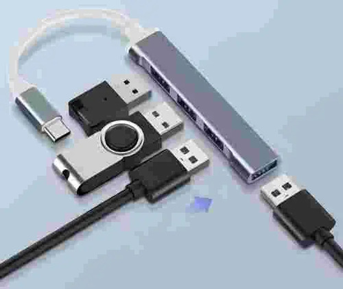 Adaptador Extension Hub Type Tipo C A 4 Puertos Usb3.0 5gbsp Plateado 2
