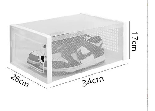 Caja Organizadora De Zapatos Set X6 Unidade Apilables Firmes Blanco 2