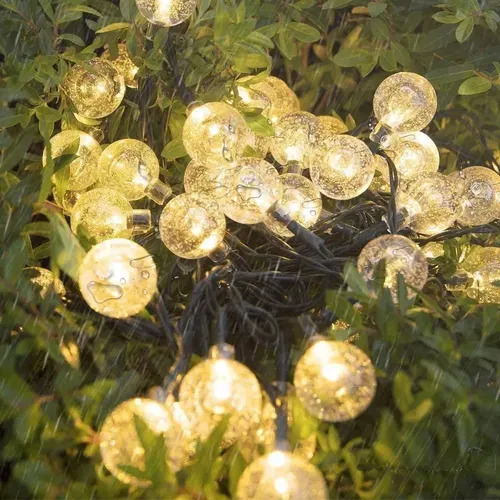 Luces De Cadena Solares 13m 80 Led Césped, Jardín Boda 17