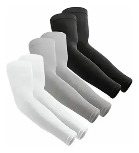 3 X Par De Mangas Deportivas Premium Para Brazos, Filtro Uv Negro.gris.blanco. 3