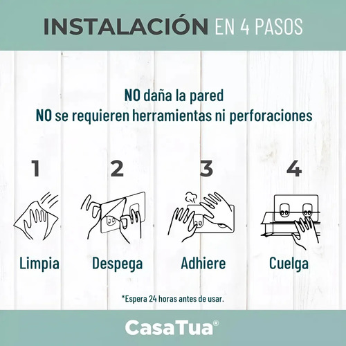 Organizador De Ducha Repisa Baño Adhesivo Set 3 Inoxidable Negro 18