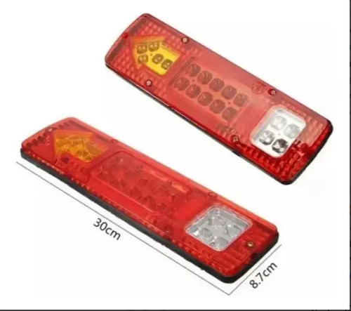 Kit Foco Led Trasero 12v Camion Tricimoto Remolque Arrastre Derecho Rojo 19