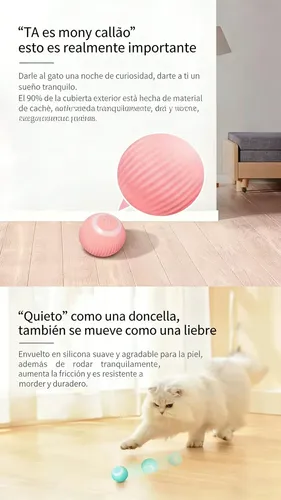 Pet Gravity Juguete Gato Bola Interactivo Inteligente Recarg Azul 7
