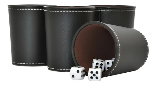 Juego De Mesa Juego De 4 Cachos De Eco Cuero Negro 20