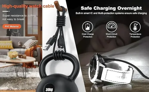 Cable De Carga Usb Para Relojes Garmin Fenix Y Forerunner Negro 18