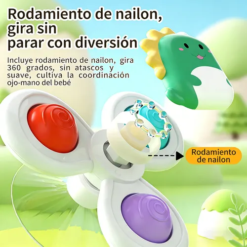 Juguetes Sensorial Giratorios Spinner Con Ventosa Para Bebé 3