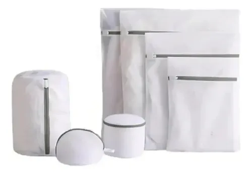 Bolsas Para Lavar Ropa Delicada Color Blanco 7 Unidades Blanco 16