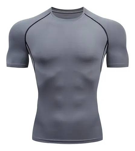 Camiseta Polera Compresión Elasticada Manga Corta Deportes 12